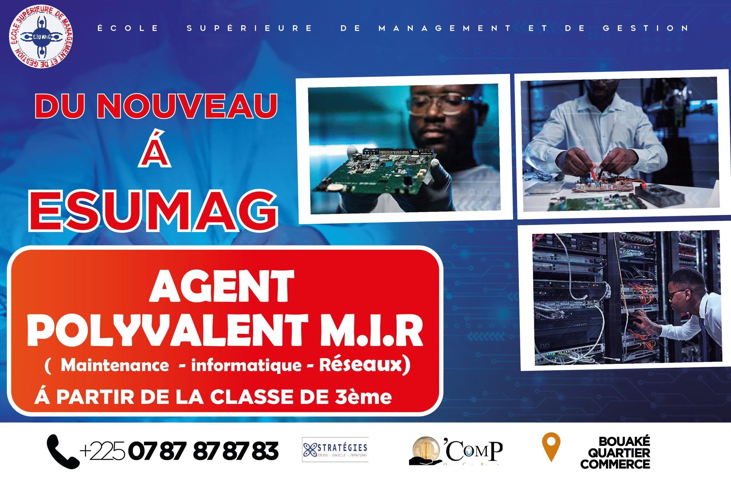 Affiche officielle ESUMAG — Agent Polyvalent M.I.R